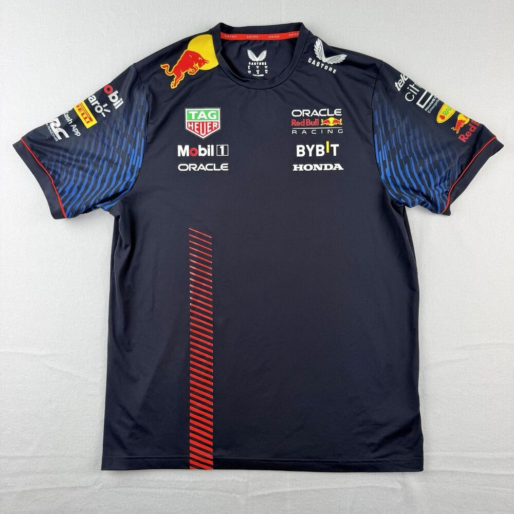 Castore Oracle Red Bull Racing F1 2023 Team Lifestyle T-Shirt Navy XL